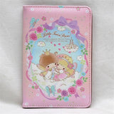 Mcneely Peach blossom Women Passport Cover Pink Leather Passport Holder With Card Holder Girl Passport Case Porte Carte