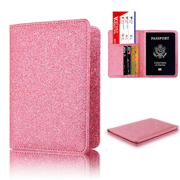 New Unisex Bright Surface Antimagnetic Certificate Card Bag Shining Leather Cover On the Passport Package Travel Passport Bag